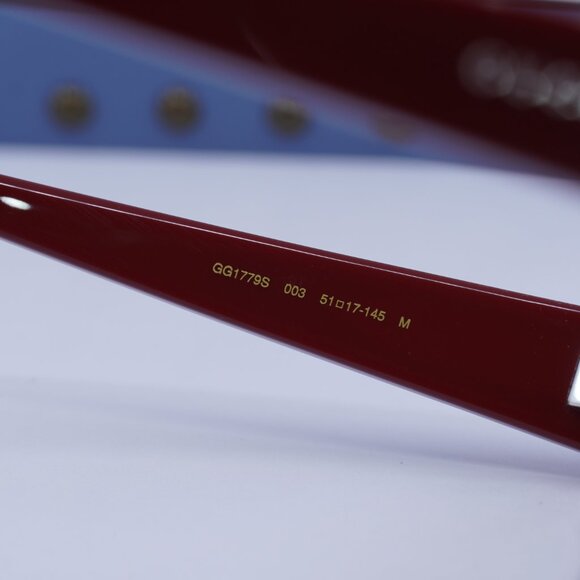 Gucci GG1779S 003 Cat Eye Sunglasses - Burgundy/Brown main image 6